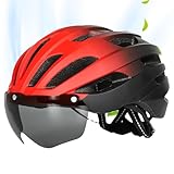 Fahrradhelme, leichte Schutzausrüstung, atmungsaktive Schale mit abnehmbarer Sonnenblende, verstellbares Passform-System, robustes Material, stoßdämpfendes Innenfutter, perfekt für Fahrrad, Rollen