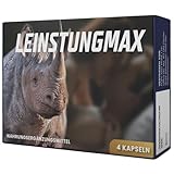 LEINSTUNGMAX Extra starke Stärkungskapseln für aktive Männer. 4 Kapseln hochdosierter reiner Ginseng-Extrakt zur sofortigen Unterstützung leidenschaftlicher Momente des Mannes | 100% natürlich
