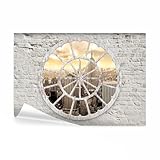 decomonkey Fototapete New York Stadt City 350x256 cm XXL Design Tapete Fototapeten Tapeten Wandtapete moderne Wand Schlafzimmer Wohnzimmer Fenster Ziegel