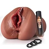 3-in-1 Realistische Masturbatoren für Männer – Masturbator Set mit Mini KI-Interaktivem Vibrator & Penisringen, Weiche Flüssigsilikon, Sex Spielzeug für Männer & Paare