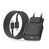 25W USB C Ladegerät Schnellladekabel Ladekabel für Samsung Galaxy S25 S24 S23 S22 S21 S20 fe S10 A56 A55 5g A54 A53 A52 A51 A35 A34 A33 A16 A15 A13, Schnellladegerät mit kabel 2M Netzteil Fast Charger