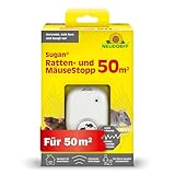 Neudorff Sugan Ratten- und MäuseStopp 50 m² - Ultraschall vertreibt Ratten und Mäuse sofort und dauerhaft aus Haus, Keller und Garage. Anti Gewöhnungseffekt, 1 Stück, Weiß