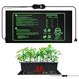 PORFOYO 50W Heizmatte Pflanzen mit Thermostat, WäRmematte Pflanzen, Wärmematte für Sämling Germination, Heizkissen Wärmematte Set für Saatgutstart, Aufzucht, Keimung, Hydrokultur, Züchtung