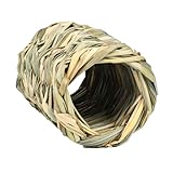 Handbewegung Gras -Tunnel -Versteck - natürliches essbares Kaninchen -Tunnelspielzeug, kleines Tierspielhaus | Kaninchengras -Tunnel, gemütliches Hideaway, Anreicherungsröhrchen für Meerschweinc