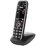 Gigaset E720 - Schnurloses Senioren DECT-Telefon - sprechende Wähltasten - Nummernansage & Namensansage - Anrufübertragung per Bluetooth - Lautstärkeanpassung, schwarz [Deutsche Version]