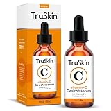 TruSkin Vitamin C Serum - Anti Aging Vitamin C Gesichtsserum mit Hyaluronsäure Vitamin E, Aloe - Aufhellendes Serum für dunkle Flecken, Augenpartie, feine Linien & Falten, 1 Fl Oz