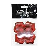 100 PCS Schöne Silk Rosenblätter für Hochzeit Party Dekorationen Blume Gastgeschenken Metallic Hot Red
