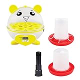 YALIKESI 9 Eier Mini-Eierbrutkasten, Inkubator-Brutapparat mit automatischer Temperaturregelung, Heimbrutausrüstung für Hühner/Enten/Wachteln/Geflügel/Papageien
