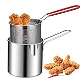Mini-Fritteusentopf – Mini-Fritteusentopf Für Gesundes Kochen, Mini-Friteusentopf Für Hähnchenschenkel, Kompakter Fritteusentopf Für Kleine Küchen | Schnell Erhitzende Mini-Fritteuse Zum Kochen, Erstk