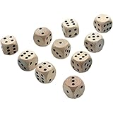 10 Gico Spielewürfel - Augenwürfel 16 mm aus Naturholz - 5956