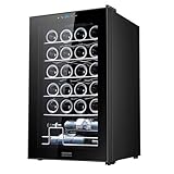 Cecotec Weinkühlschrank Bolero Grandsommelier 2450 Black Compressor, Kapazität für 24 Flaschen, Hohe Leistung, Leise, Temperaturregelung zwischen 5 und 18 ºC, Touch-Steuerung