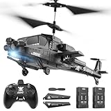DEERC RC Helikopter: 2,4 GHz Fernbedienung,30 Minuten Flugzeit, 2 Batterien, LED-Lichter, Höhenhaltefunktion, Hubschrauber ferngesteuert Kinder für Kinder und Erwachsene 14 15 16 Jahre
