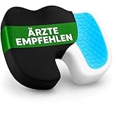 Ergonomisches Sitzkissen Orthopädisch | Ärzte empfohlenes Sitzkissen für Bürostuhl Auto und co. mit Kühlender Gel Oberfläche | Sitzpolster gegen Rücken und Steißbeinschmerzen