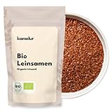 Kamelur Bio Leinsamen Ganz (1kg) - Bio Leinsamen Braun ohne Zusätze