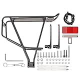 Fahrradgepäckträger, Aluminiumlegierung, Mehrzweck-Fahrrad-Gepäckträger, Fahrradzubehör, Mehrzweck-Rückenträger aus Aluminiumlegierung, einfach zu bedienen, tragbar für Reisen und Alltag