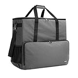 CURMIO Reisetasche für Desktop Computer, Tragetasche für Computer PC-Gehäuse, Tastatur, Kabel usw, PC Transport- & Aufbewahrungstasche für Gamer/Multimedia/Office/Büro, (NUR MIT Tasche), Grau