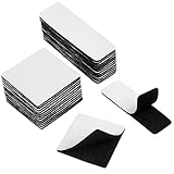 Totofy Klettband Selbstklebend Extra Stark,24 Stück ndustrie Klettverschluss Selbstklebend Schwarz klebe klettband für Wände,Boden,Tür,Kunststoffe, Gläser, Quadrat/Rechteck