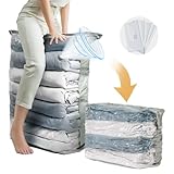 TAILI Würfel Vakuumbeutel für Kleidung, Jumbo 4 Pack (80x100x38 cm), Extra große vakuumierbeutel kleidung für Bettdecken, Decken, Bettwäsche,Platz sparen vakuumbeutel kleidung