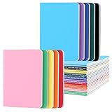 Yoosso 20 Stück Klein Notizblock, 9 x 14 cm Notizbuch 10 Farben A6 Heft Liniert Notizheft Pocket Notizbuch für Familie Schule Büro (16 Blatt/32 Seiten)