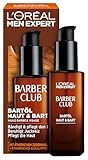 L'Oréal Men Expert Bartöl für Männer, Unterstützung beim gesunden Bartwachstum, Beruhigende Bartpflege für Herren mit holzigem Duft und ätherischem Zedernholzöl, Barber Club, 1 x 30 ml