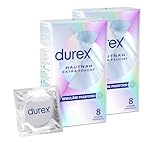 Durex Hautnah Extra Feucht Kondome – Ultra dünn, mit anatomischer Easy-On-Form & mit viel Silikongleitgel befeuchtet – 16er Pack (2 x 8 Stück)