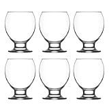 CLEARFEE 6-teiliges Wassergläser-Set 280 ml aus hochwertigem Glas Saftgläser Trinkgläser spülmaschinengeeignete Gläser Perfekt für zu Hause, Restaurants und Partys