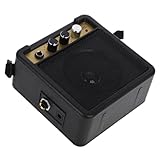 Toddmomy Tragbarer Mini Gitarrenverstärker mit Flexiblem Instrumentenanschluss Einstellbaren Soundeffekten Robustem Gehäuse und Klarem für Gitarre und Bass für Übung und Auftritte