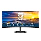 Philips 34E1C5600HE - 34 Zoll WQHD Curved Monitor, Webcam, höhenverstellbar (3440x1440, 100Hz, HDMI, DisplayPort, USB-C, USB Hub) schwarz