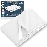 Matratzenschoner 90 x 200 - Baumwolle Oeko-TEX Zertifiziert von Barbons - Matratzenschoner 90x200 Wasserdicht Atmungsaktiv Inkontinenzunterlage waschbar mit 4 Eckgummis
