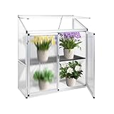 Anlehngewächshaus für den Garten - Tomatenzüchter klein mit 3 Türen - 140 x 52 x 130 cm - ideal für den Außenbereich