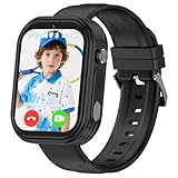 4G Smartwatch Kinder, Kinder Smartwatch mit GPS Telefon Videoanruf Voice Chat SOS Schulmodus Schrittzähler Puzzle Spiele, Smart Watch Jungen Mädchen Geschenk