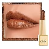OULAC Lippenstift Metallic Glanz Finish, Braun Glitzer Lippenstift mit Lang Anhaltendem 3D-Glanz, Intensive Farbe, Cremige und Feuchthaltende Formel, Vegan, 4.3g, (08) Hawaii Summer