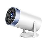 Mini Beamer 4K Full HD 1080P Mini Projector 180°Dreh Videoprojektor Unterstützt 2.4/5G Dual WiFi6 Bluetooth5.2 mit Android Projektor Auto Trapezkorrektur Smart Beamer Outdoor Heimkino Beamer