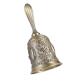 Handglocke Metall Hand Glocken Service Glocke Hand Weihnachtsglocke Kleine Tischglocke für Schule Abendessen Restaurant und Training von Haustieren