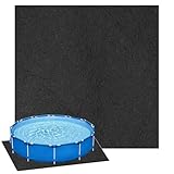 KEAGAN Bodenplane für Pools, 4m Quadrat Poolunterlage, Pool Unterlage, Swimmingpool Bodenschutzplane Bodenmatte, Poolmatte, Whirlpool Matte, Anti-Rutsch UV-Stabil Reißfest Pool-Bodenplane