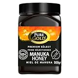 Pure Gold Manuka-Honig 525+ 500 g, Honig aus Neuseeland, im Kunststoffbehälter, MBO-zertifiziert und nach MPI-Standards