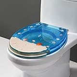Zenithuxe Toilet seat.Toilettenbrille universal.WC Sitz mit Absenkautomatik.Toilettensitz oval.Einfach zu installieren und zu reinigen.Starke Tragfähigkeit.