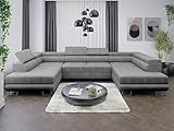 Generisch Sofa Couch Garnitur Sofagarnitur ALMA U mit Schlaffunktion Wohnlandschaft (ALMA_U_Cosmic_3)
