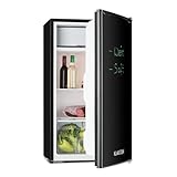 Klarstein Spitzbergen – Kühlschrank, Energieeffizienzklasse E, Gefrierfach, ZestfulART Design: Beschreibbare Tür inklusive Marker, 2 Türfächer, Schwarz