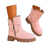 Winterboots Damen Winterschuhe Gefüttert Schneeboots Wasserdicht Schlupfboots Schneestiefel Stiefeletten Slip on Winter Boots Women Stiefel Snow Barfussschuhe mit Reißverschluss Schneeschuhe Shoes