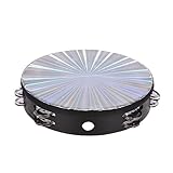 Lrporyvn Tamburin Handtrommeln 8- Double Jingle Sound Reflektierendes Tamburin Musikinstrument Kinder KTV