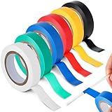 RMIVEGLIA 6er Pack isolierband farbig set, electrical tape, 16 mm x 15 m, insgesamt 90 m, wasserfestes klebeband, Ideal zum Spleißen von Draht- und Kabelisolierungen.