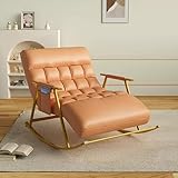 Moderner atmungsaktiver Doppel-Schaukelstuhl mit Armlehnen – bequeme Wohnzimmer- und Gartenliege, weiche Kissen, Zero Gravity Design, verstellbarer Winkel, praktische Seitentaschen