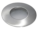 Badstrahler Badezimmer Einbaustrahler AQUA IP65 edelstahl geb + 230V GU10 5W = 50W POWER LED kaltweiss/tageslichtweiss