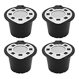 Kaffeepads mit Edelstahldeckel, wiederverwendbar, spülmaschinenfest, Kaffeebrühwerkzeug für Zuhause, Espressomaschine, 4 Stück