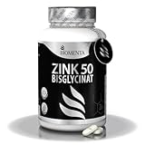 BIOMENTA Zink 50 – 365 Tabletten hochdosiert mit 50 mg reinem Wirkstoff/Tablette aus Zinkbisglycinat – vegan & teilbar - Premiumqualität
