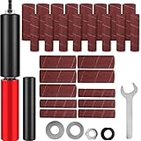 Fivetwofive Trommelschleifer-Set, Gummi-Schleiftrommel-Spindelschleifer-Adapter mit 120er-Schleifpapiertrommel, Bohrmaschinenbetriebener Trommelschleifer
