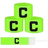 7 X 33cm Kapitänsbinde Kinder, 3 Stück Fußball Kapitänsbinde Verstellbare Kapitänsbindes Kinder Fussball, Grün Spielführerbinde Elastic Kapitänsbindes Fussball Für Fußball Hockey Verschiedene Sport