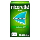 NICORETTE Kaugummi 2mg freshmint – Nikotinkaugummi zur Raucherentwöhnung – Minzgeschmack –2mg Nikotin – Rauchen aufhören – 105 St.