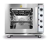HENDI Kombidämpfer, mit Grill, Heißluft- mit Dampfbackofen, Inkl. 1 Rost GN 2/3, Temperatur bis 280°C, 4x GN 2/3, 230V, 3000W, 620x555x(H)585mm, Edelstahl